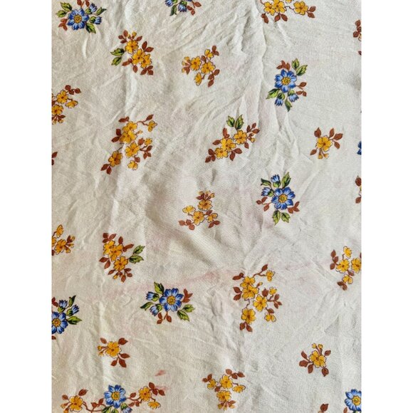 Vintage OSCAR DE LA RENTA Yellow Floral Washed Silk 25" x 25" Square Scarf - Picture 15 of 16